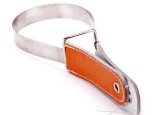 מסרק מסור עם ידית מעור