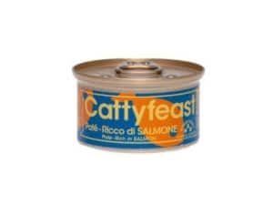 קטי פיסט – פטה עשיר בסלמון מזון רטוב מלא לחתולים מסורסים